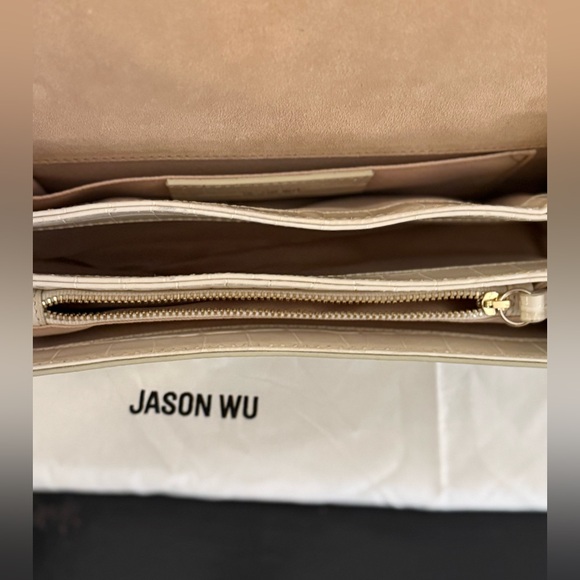 Jason Wu Orbit Croc Embossed Leather Clutch - Picture 4 of 5